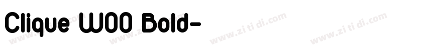 Clique W00 Bold字体转换